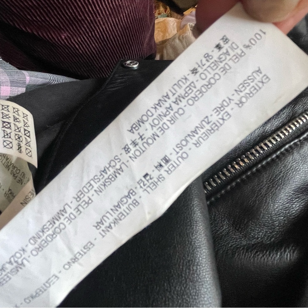 Zara Black Authentic Lambskin Leather Biker Jacket - Picture 7 of 10